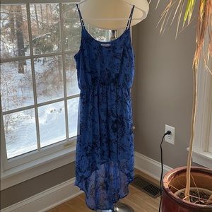 Blue high-low dress
